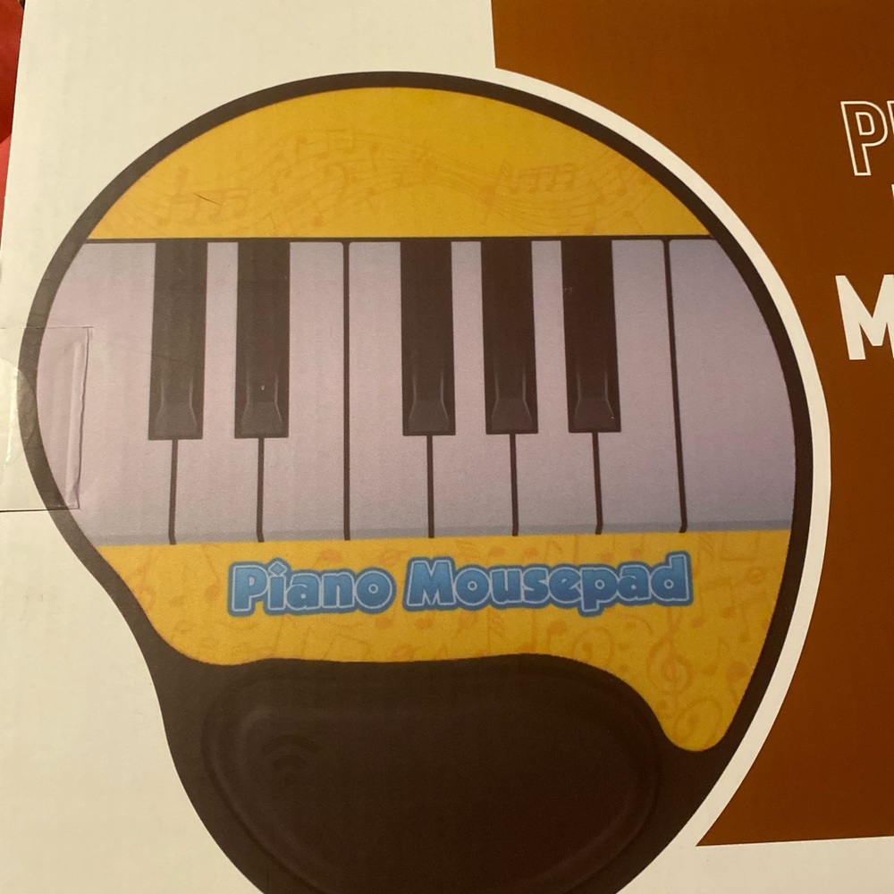 Berkshire Musical Piano Key Mouse Pad Compatible Skin Friendly NWB Gift